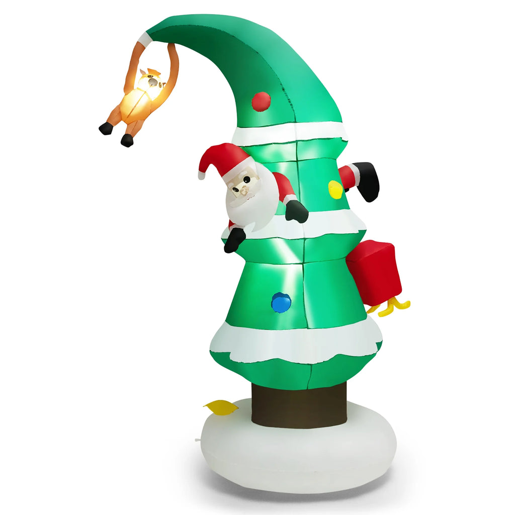 8FT Inflatable Christmas Tree with Santa Claus C76446