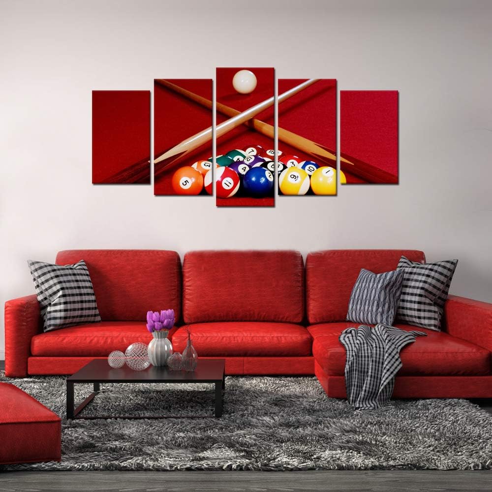 Pool Table Billiard Balls Canvas Wall Art Prints V906589