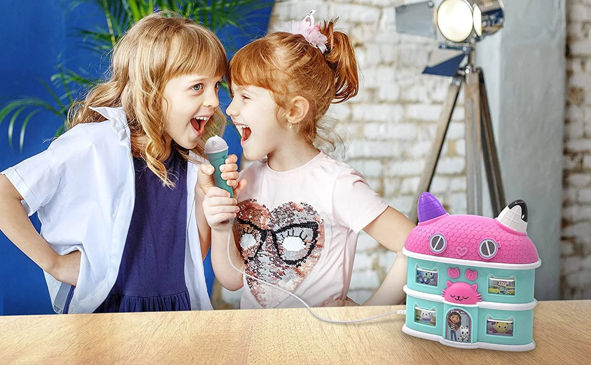 Gabby Sing Along Boom Box Speaker with Microphone, Karaoke Machine with Built in Music and Sound Effects M64657