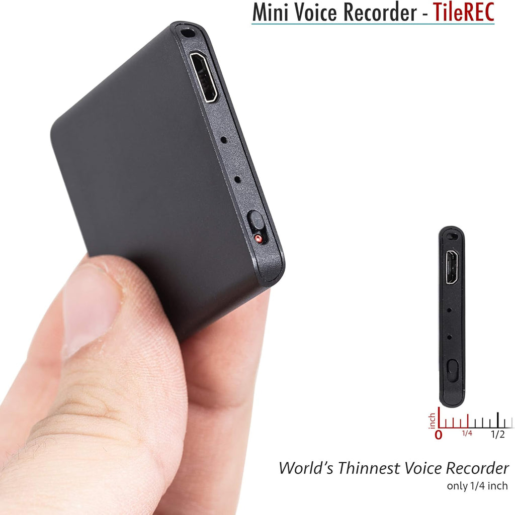 Slimmest Voice Activated Recorder, 145 Hours Recording Capacity, MP3, 24 Hours Battery, Metal Case, Pack of 2 I49003