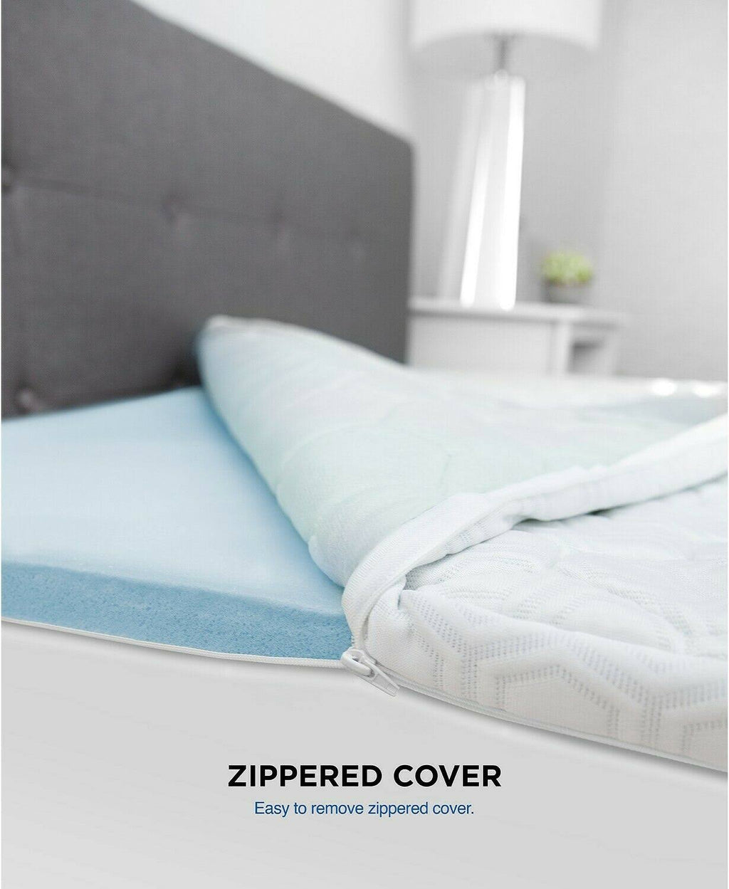 Gel-Infused Memory Foam Mattress Topper - Twin C96692
