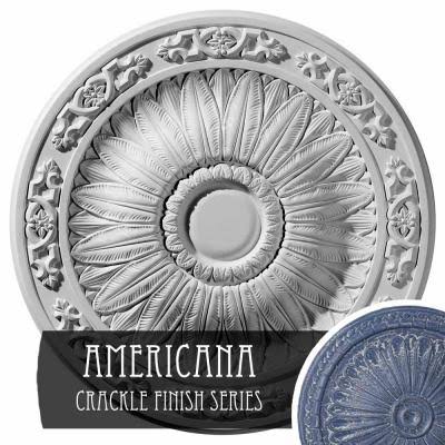 20 1/4 inch x 1 1/2 inch Hand-Painted Ceiling Medallion A275848