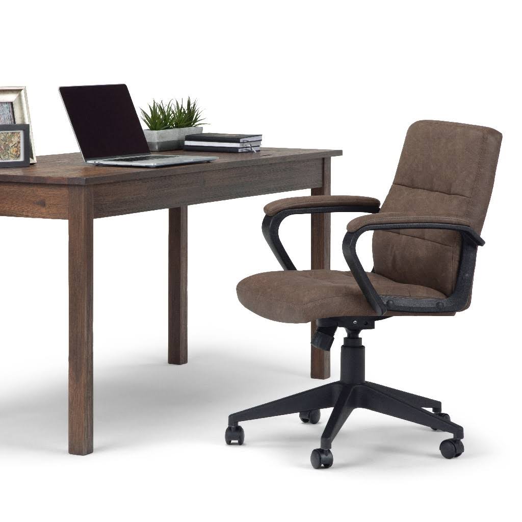 Distressed Brown Swivel Executive Office Chair J59527