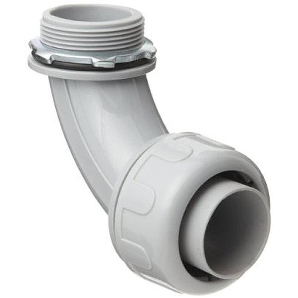 100-Pack 1 in. Dia Non Metallic Liquid Tight PVC Conduit 90-Degree Angle Fitting Connector S90695