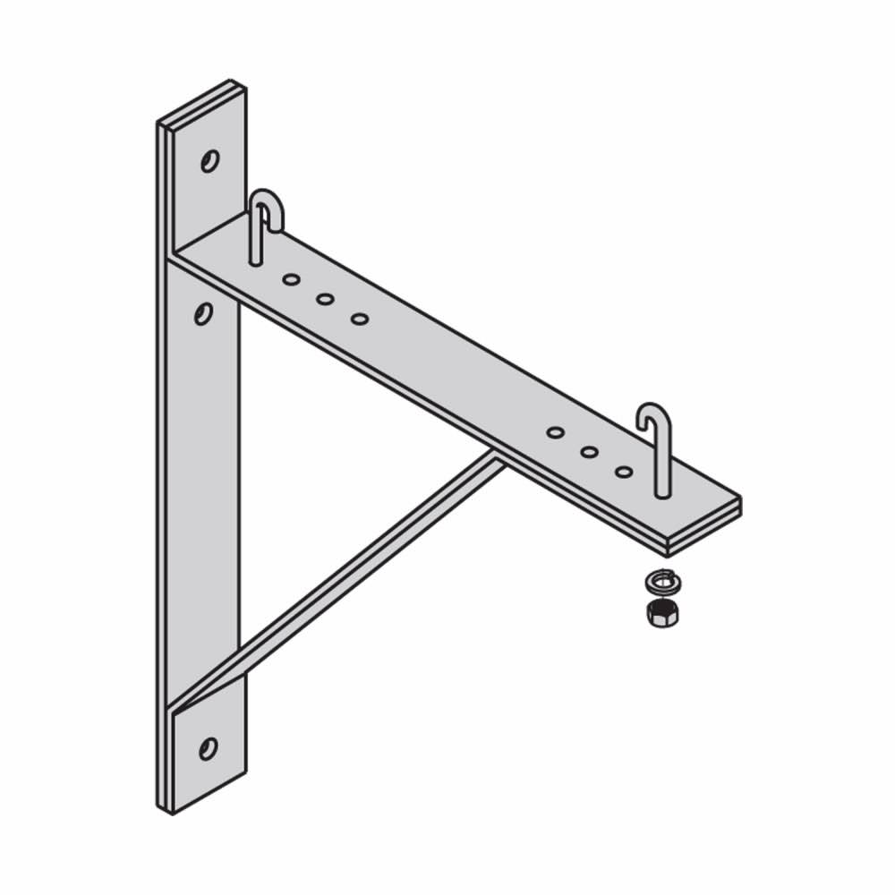 Triangular Runway Wall Support Kit, 6-in. Runway Height, Telco Gray X73608