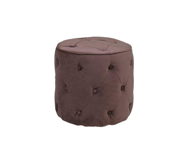 Port Velvet Tufted Round Ottoman D47718