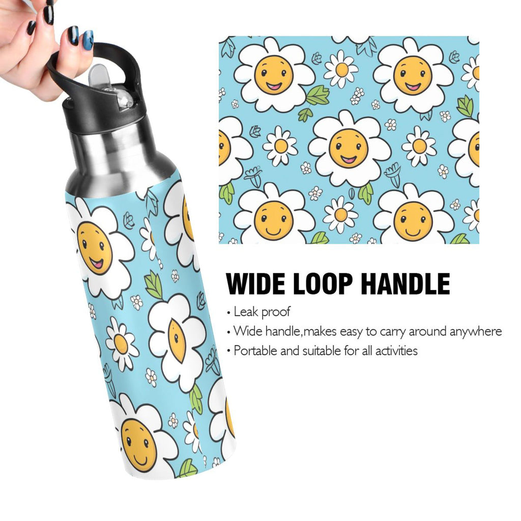 20 oz Insulated Stainless Steel Water Bottle with Straw Lid Z971783
