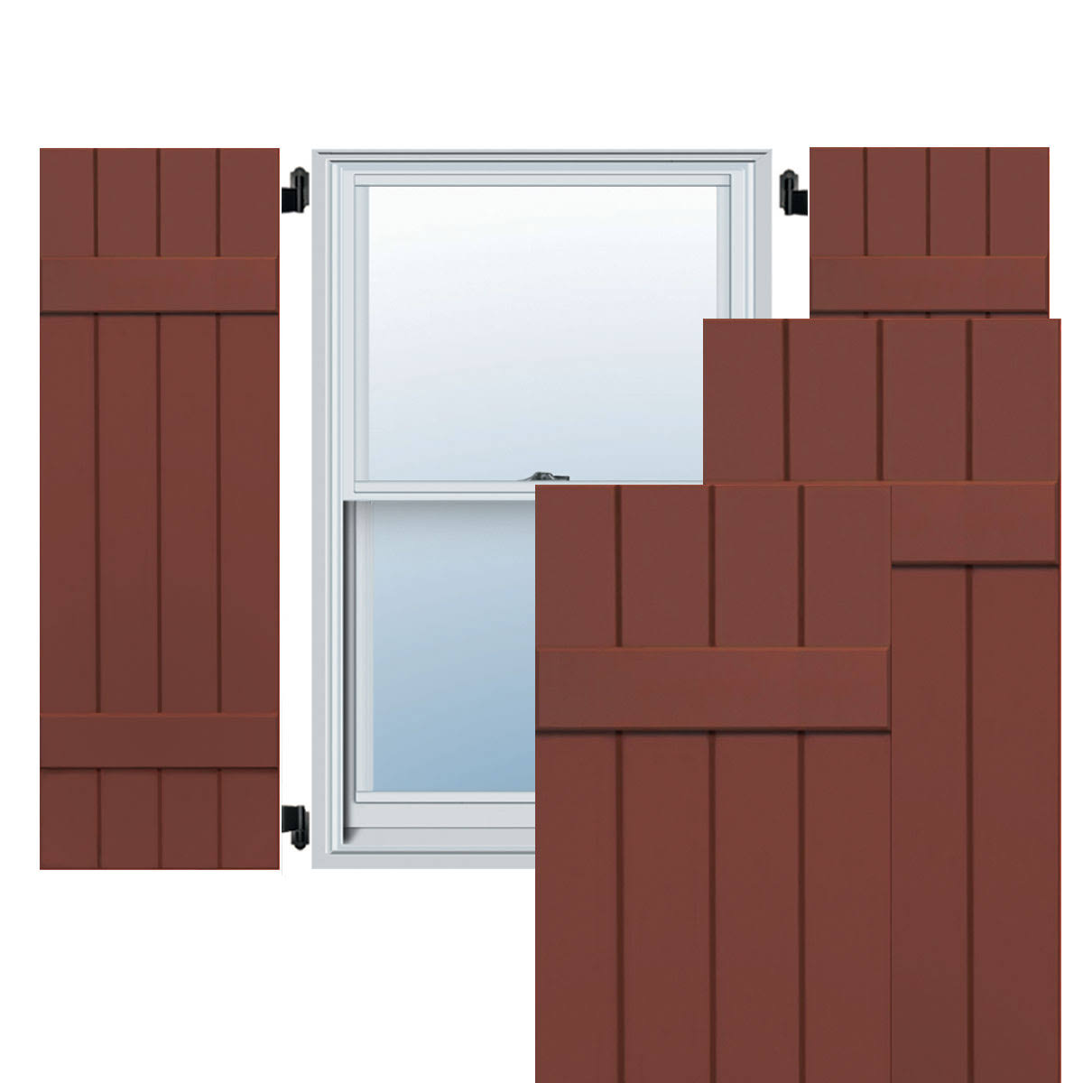 15x22W x 72x22H Exterior Composite Board-n-Batten Shutters (Per Pair) S7854