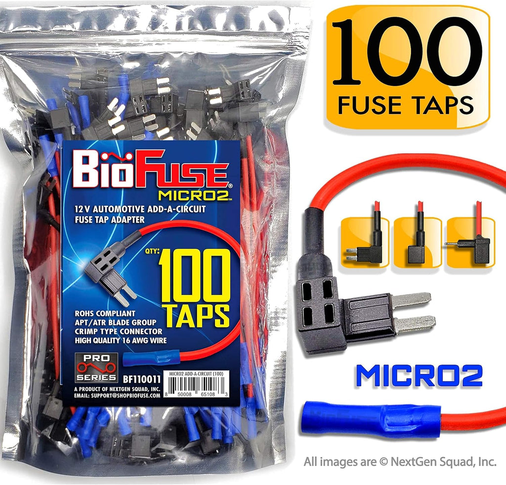 12V Micro2 50 Piece Car Fuse Tap and Holders K19775