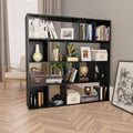 12-Cube Reversible Bookcase Open Shelf Storage Organizer - Black B381055