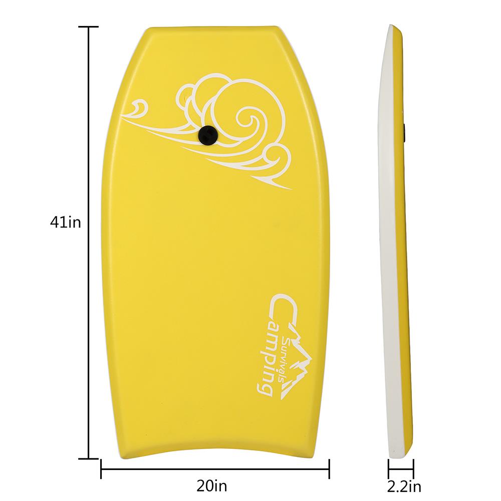 41" Lightweight Bodyboard with EPS Core, XPE Deck, HDPE Slick Bottom, and Wrist Leash X410903