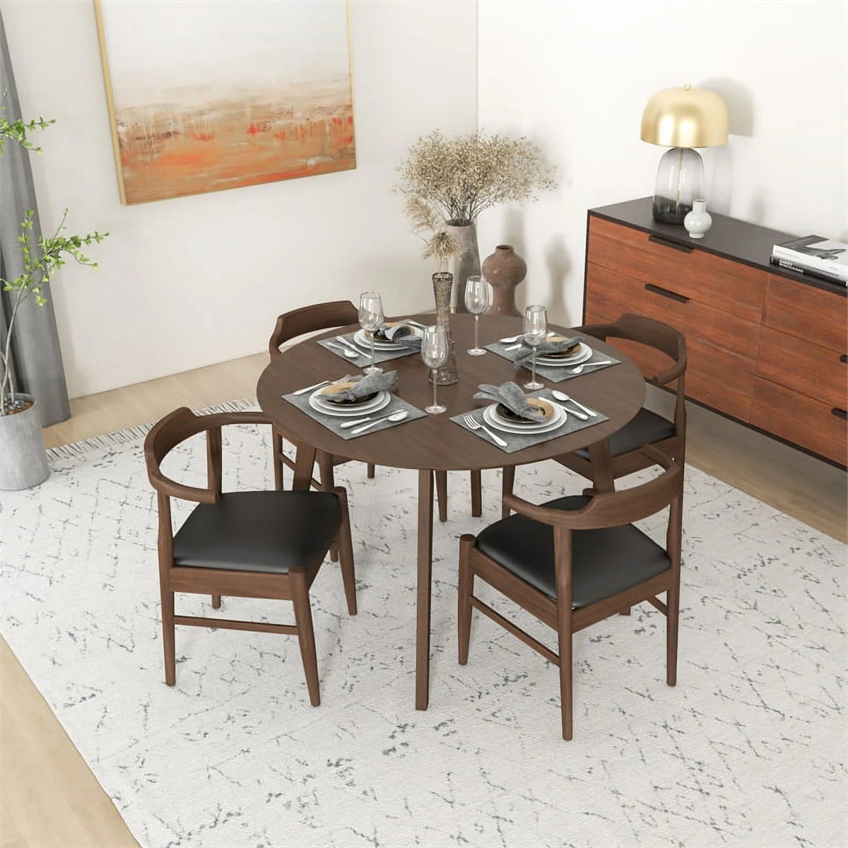 Black Faux Leather Dining Chair (Set of 2) M49931