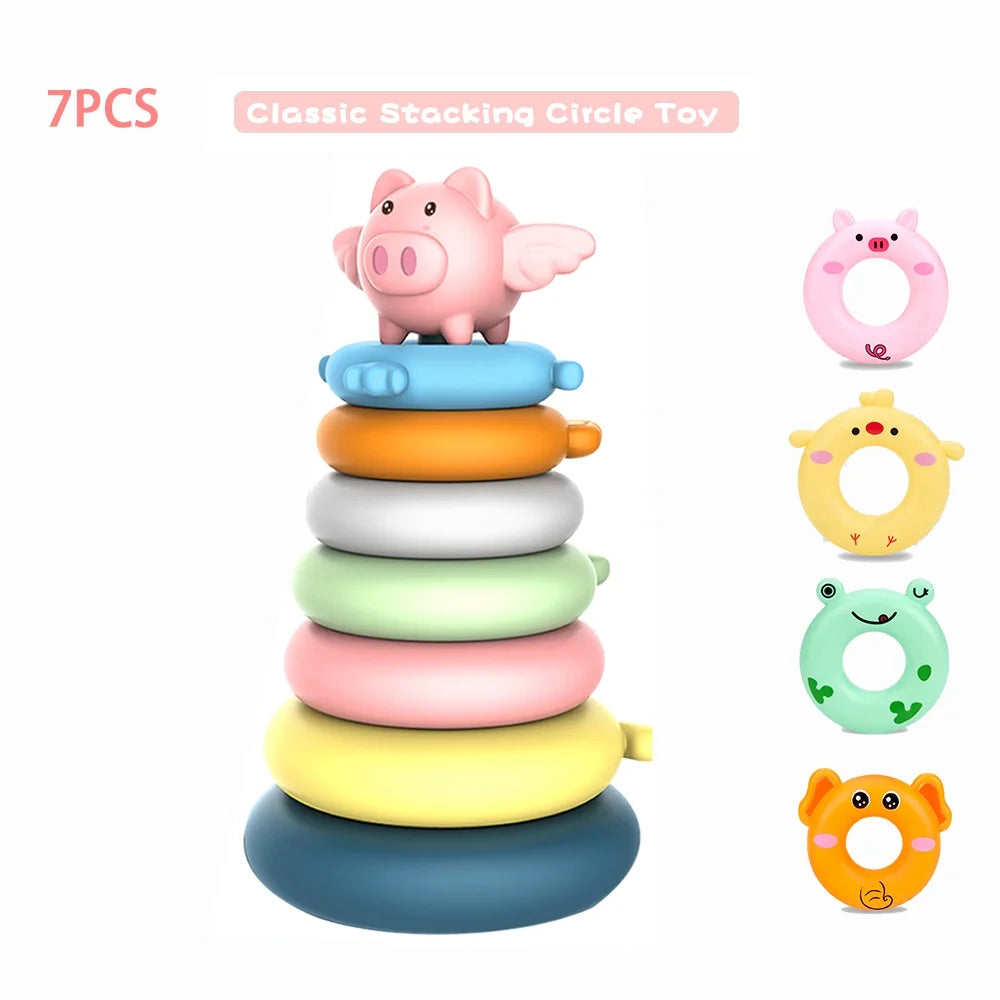 7 Pcs Soft Stacking Rings Toy M589