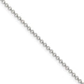 2mm Sterling Silver Rolo Chain Necklace, 26 Inch W958