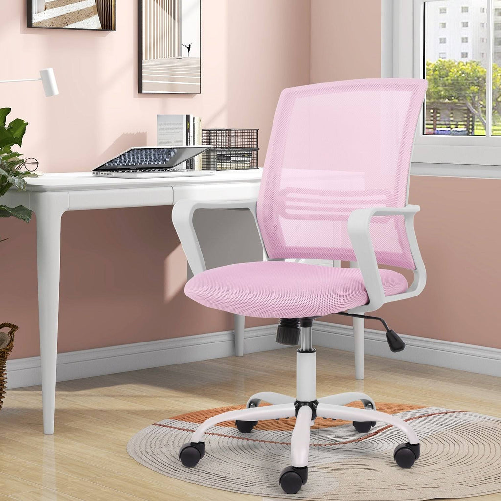 Blue Adjustable Desk Chair with Swivel Casters D55621