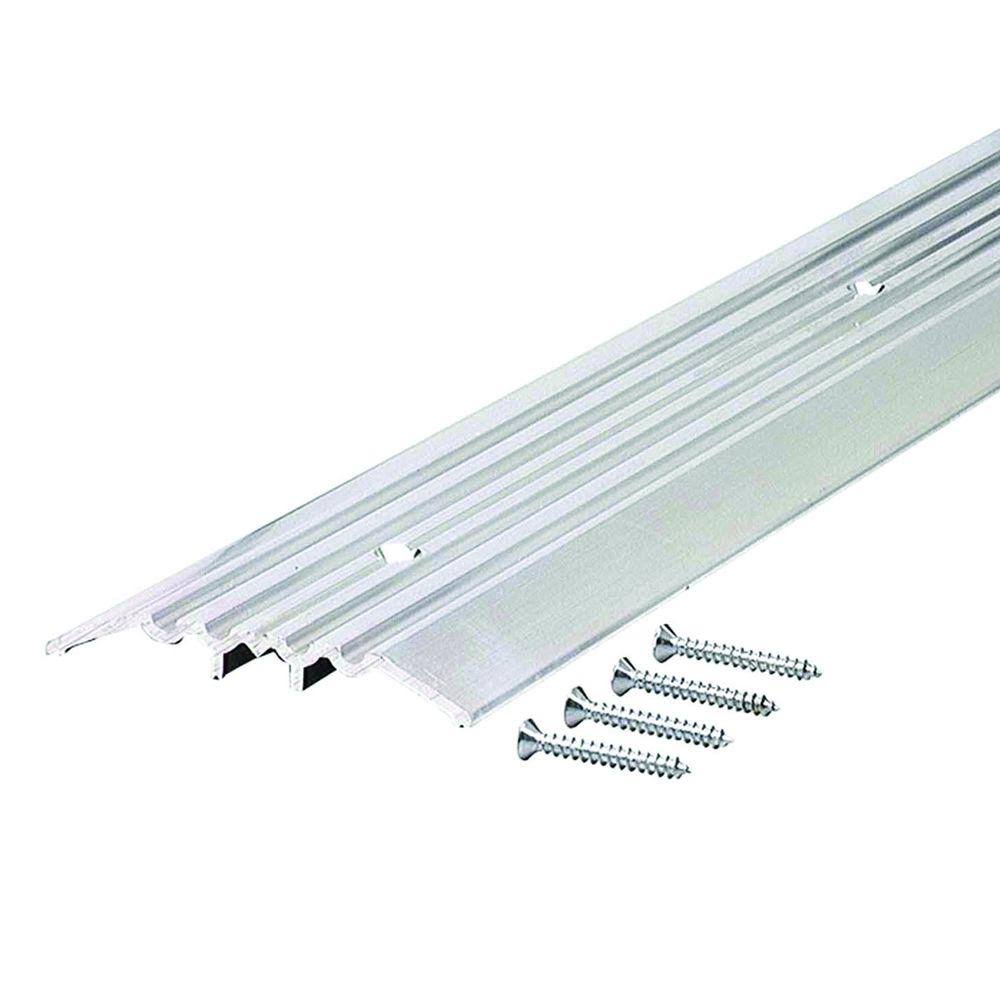 Heavy Duty Fluted Top Aluminum Commercial Threshold, Gray A4782