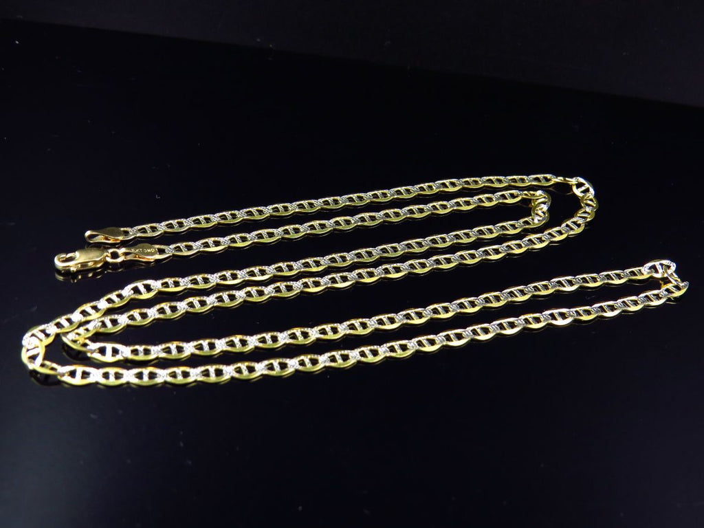 Yellow Gold Mariner Link Chain 16"-28" T1463
