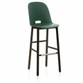 Green Dark Ash High Back Barstool U559896