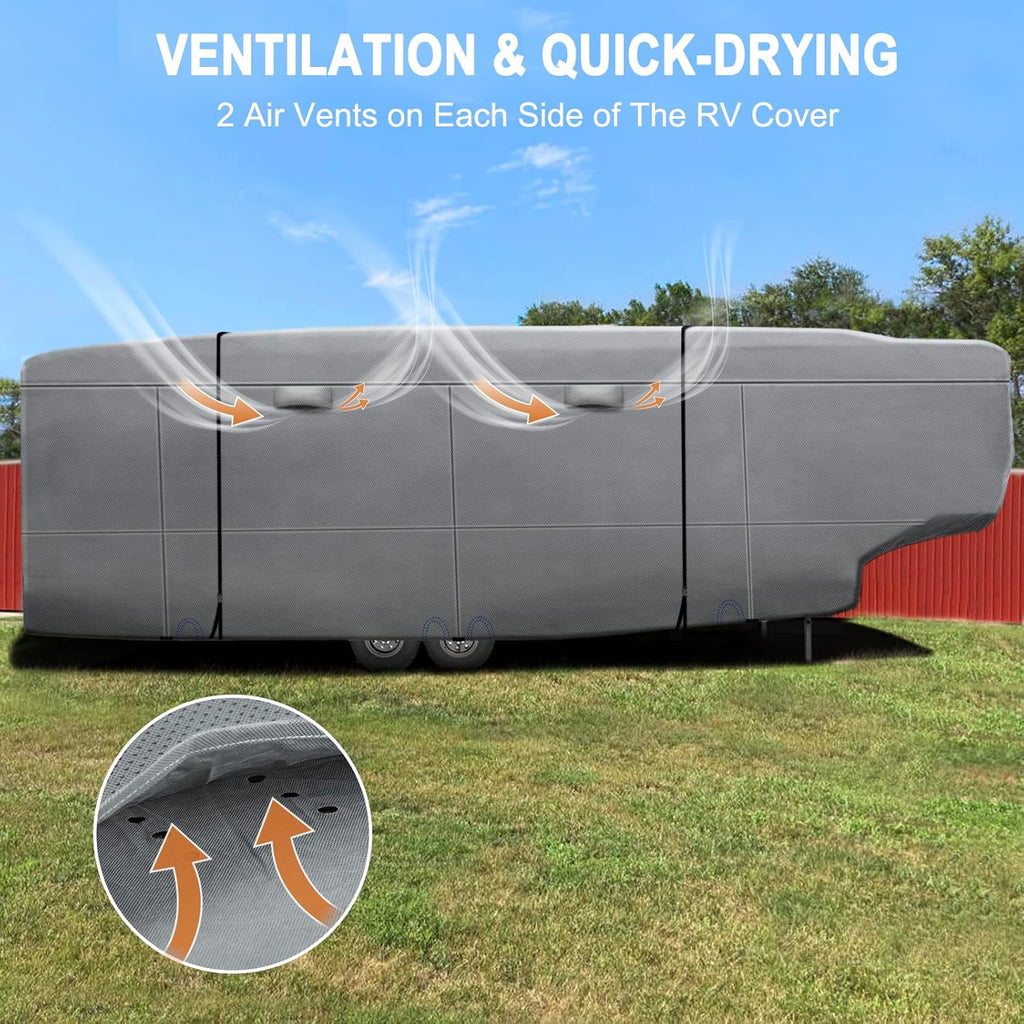 5 Layers 5th Wheel RV Cover Heavy Duty Camper Cover M4372