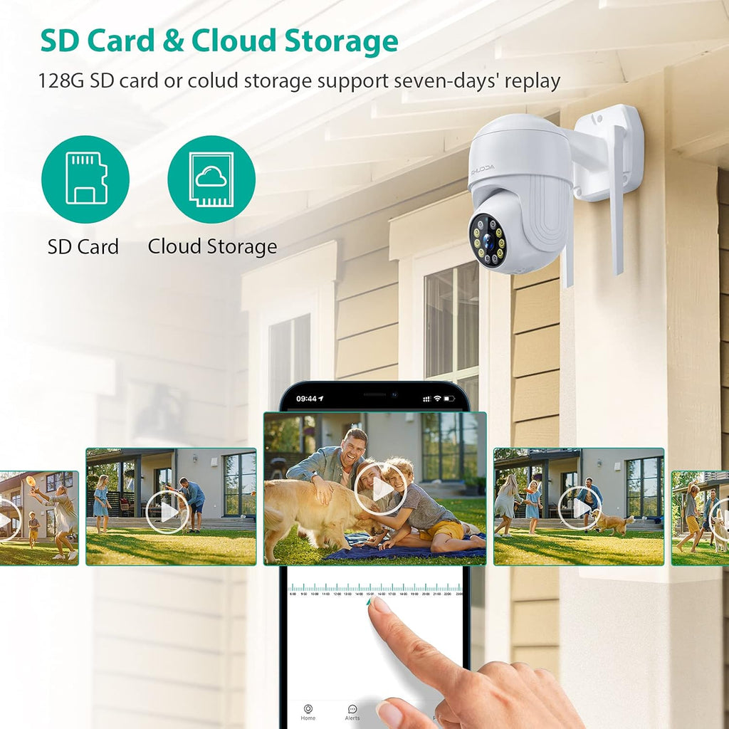 Outdoor Security Camera with Night Vision, Two-Way Audio, Motion Detection, IP65 Waterproof C3560