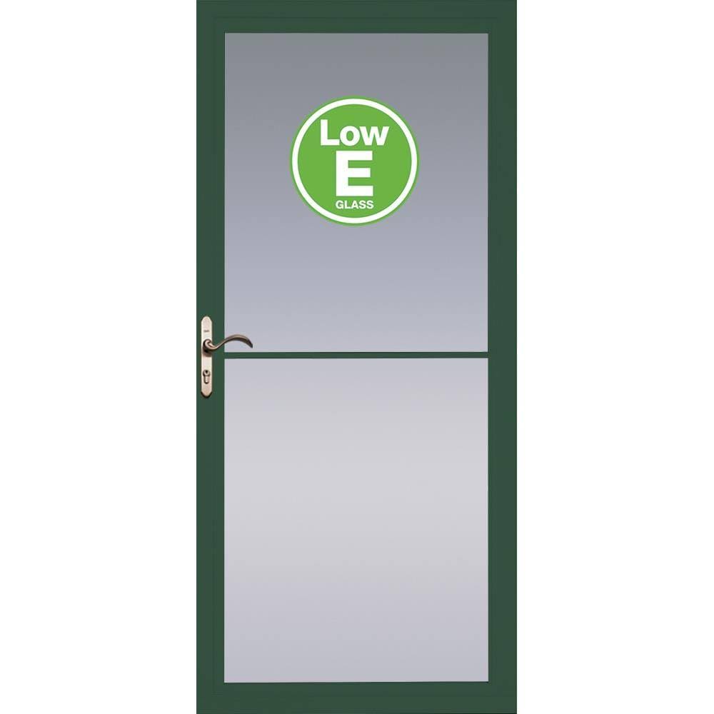 Green Full-view Aluminum Storm Door L3013