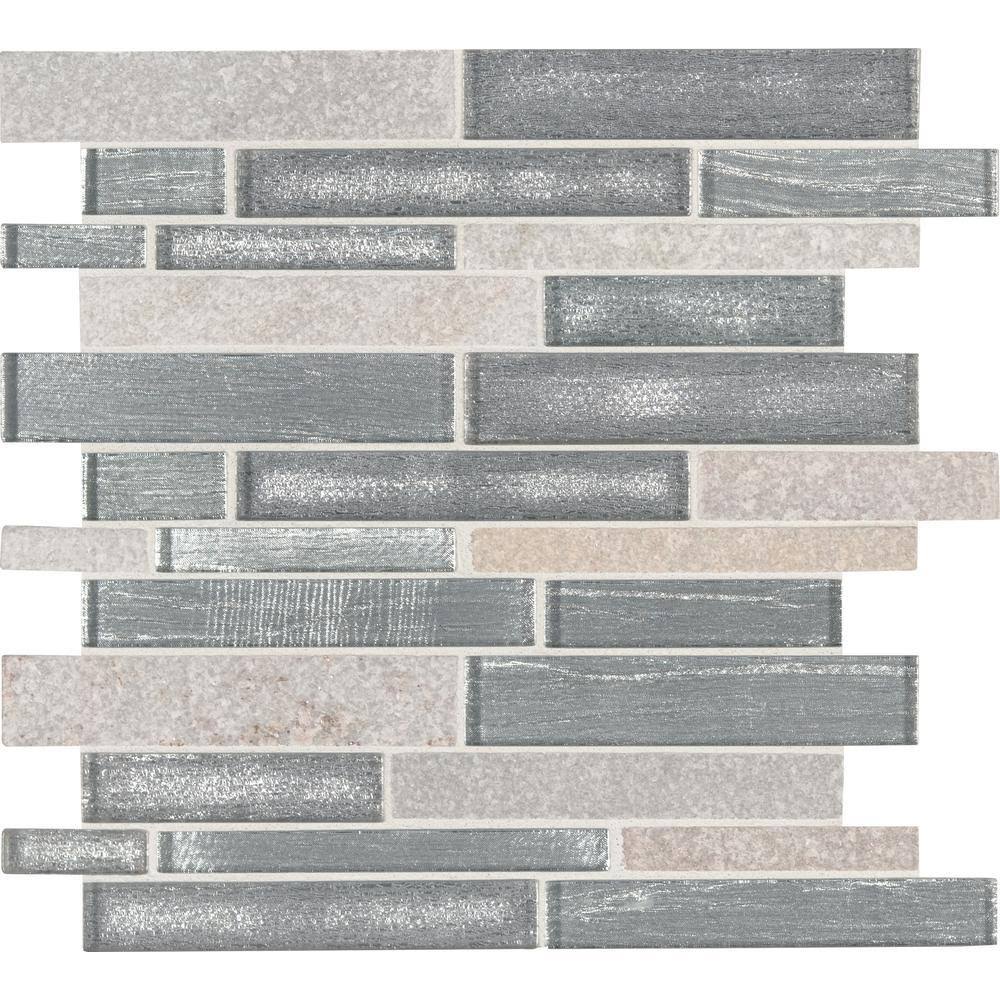Glass Stone Mesh-Mounted Mosaic Tile Y28927