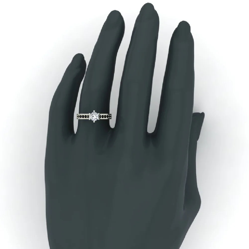 Black Diamond Ring 1.00 CT TW D44571