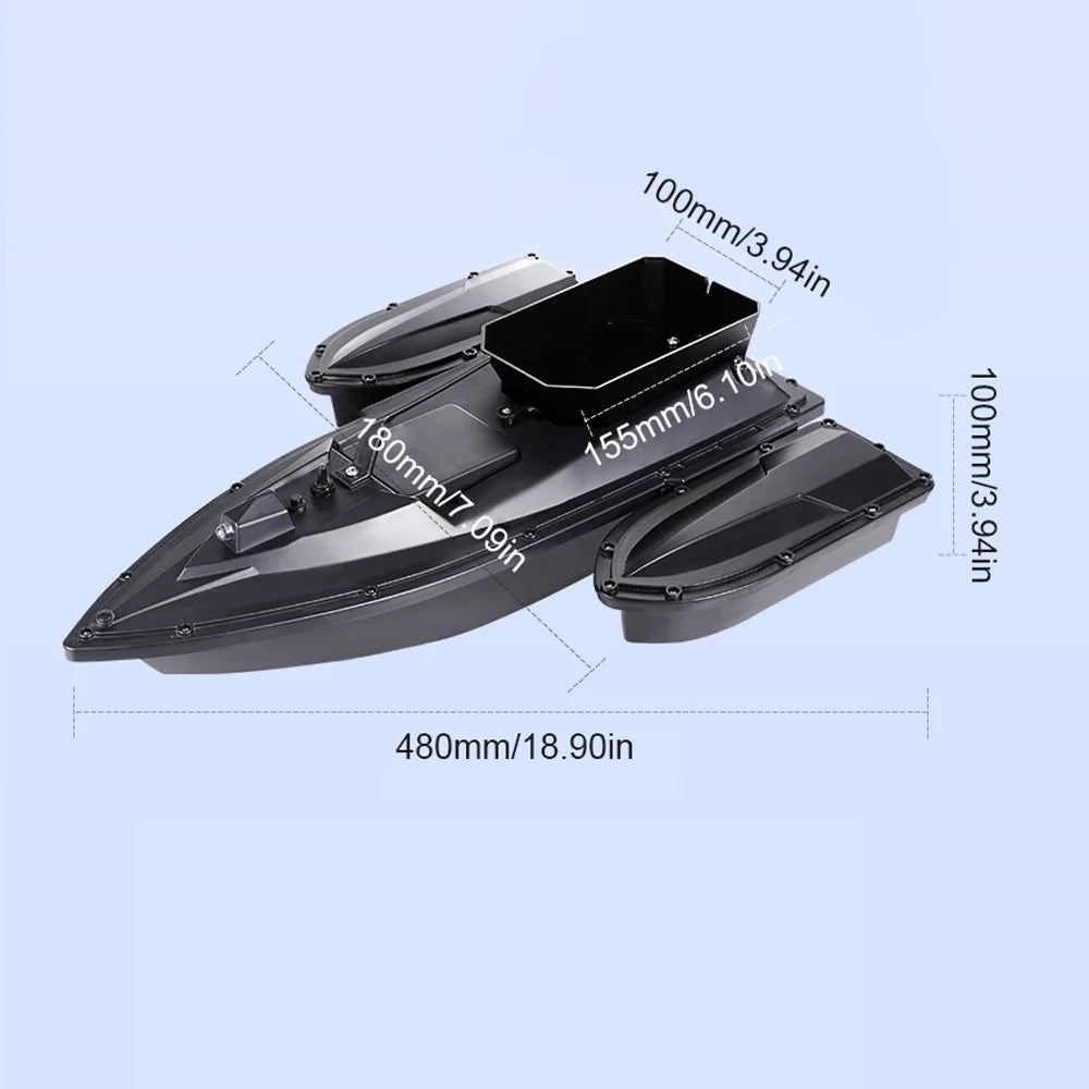 Remote Control Dual Motor Fishing Bait Boat with LED Light C9288