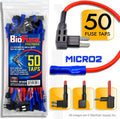 12V Micro2 50 Piece Car Fuse Tap and Holders K19775