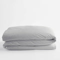 Cotton Percale Duvet Cover, Dove Gray, Size Twin L229