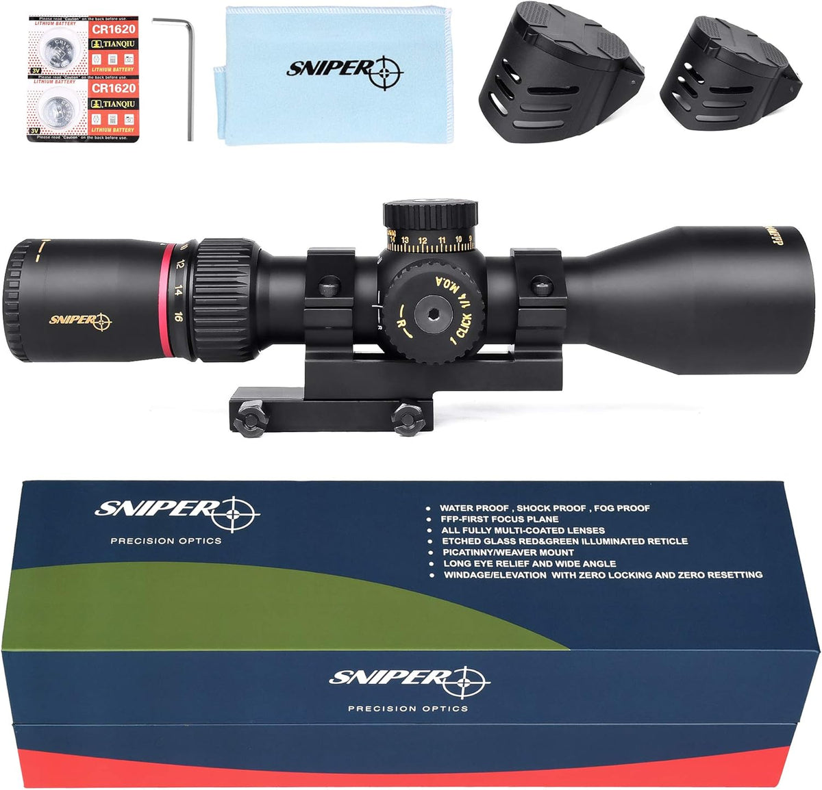 Red Illuminated Mil Dot Reticle Rifle Scope Z174506