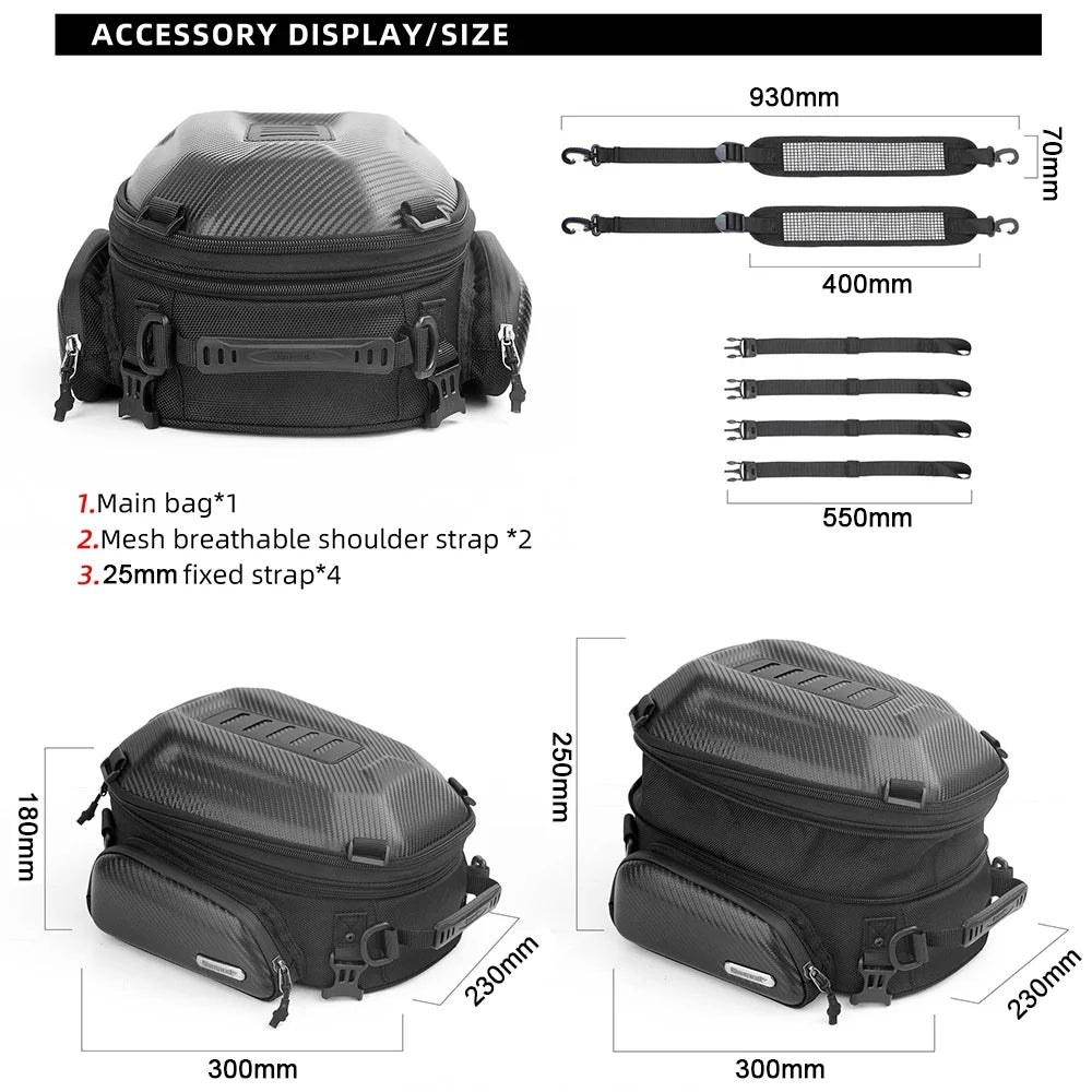 Universal Rearseat Motorcycle Bag 12-18L X66627