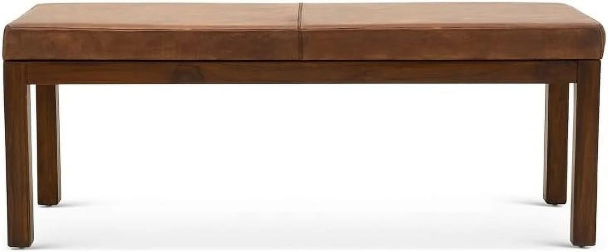 Genuine Leather Rectangular Bench M87874