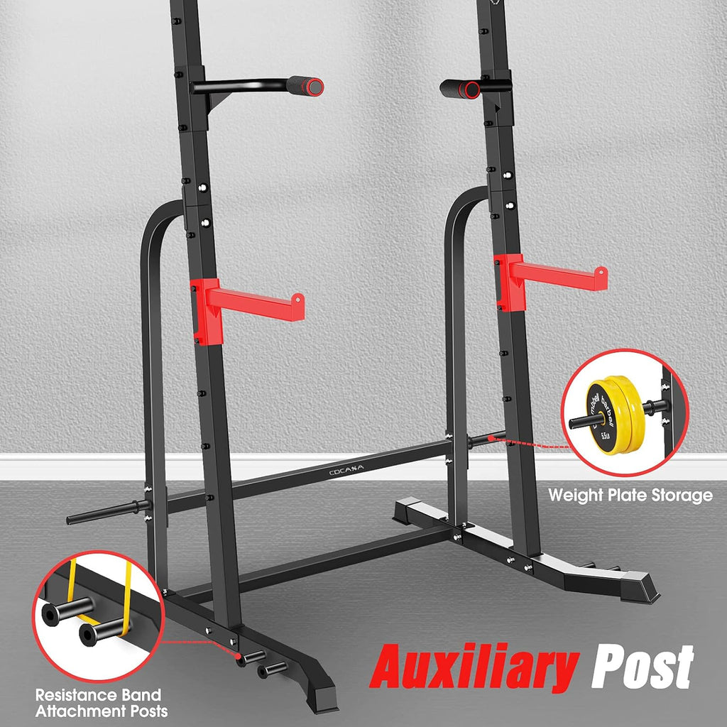 Power Squat Rack Cage with Pull Up Bar J35362