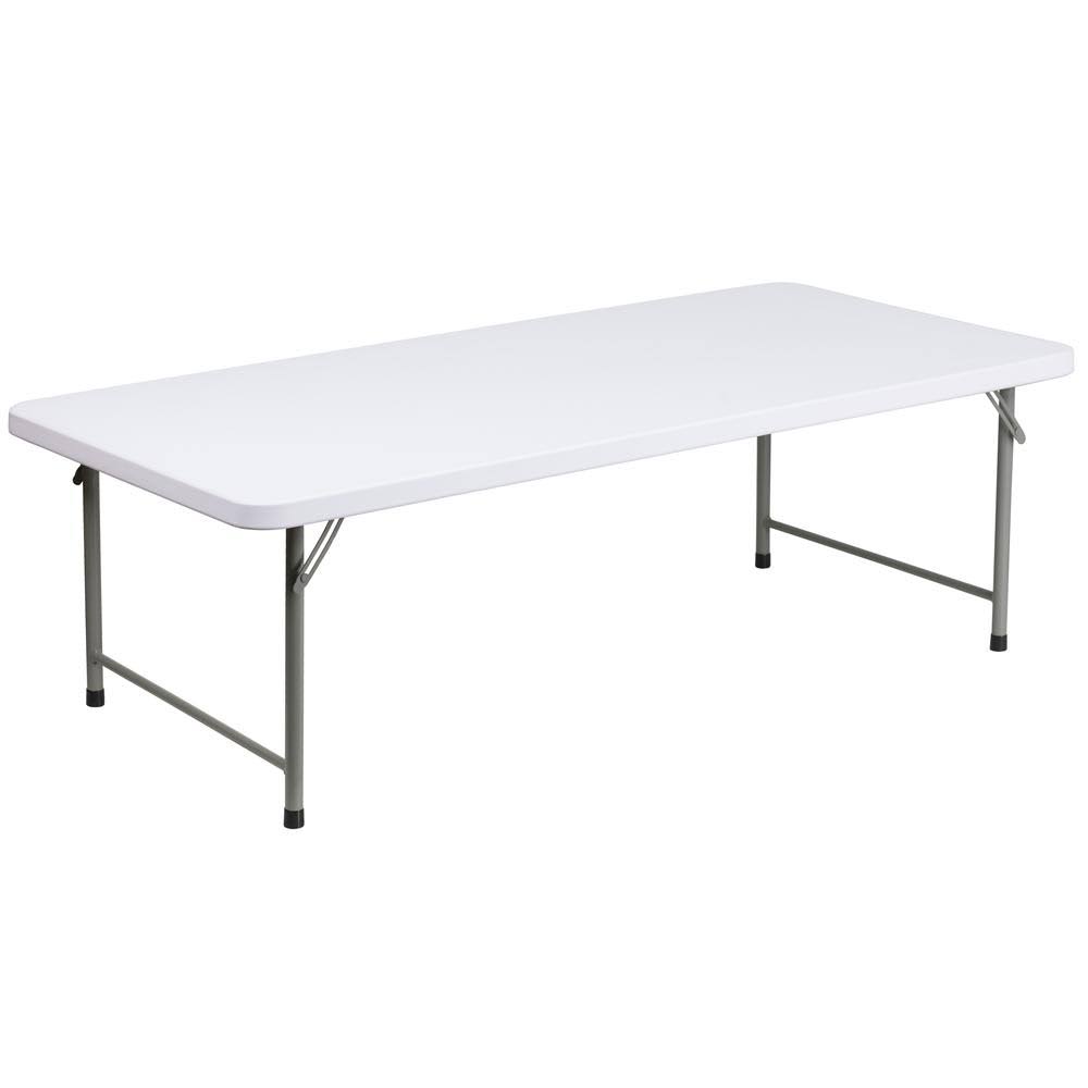 Granite White Plastic Folding Table C7428