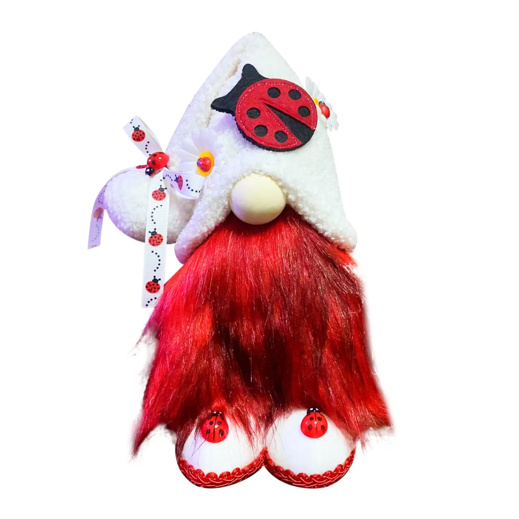 Ladybugs Daisy Gnome Holiday Ornament Doll Decorations N98424