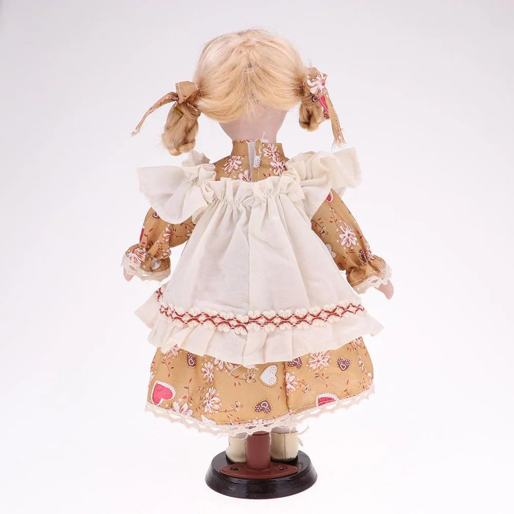 30cm Porcelain Doll Figure with Stand S8724