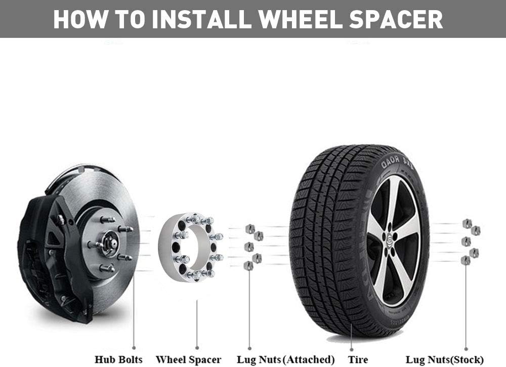 4PC 2 Inch Wheel Adapters with 14x1.5 Studs F680756