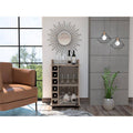 Light Gray Glass Door Bar Cart X877