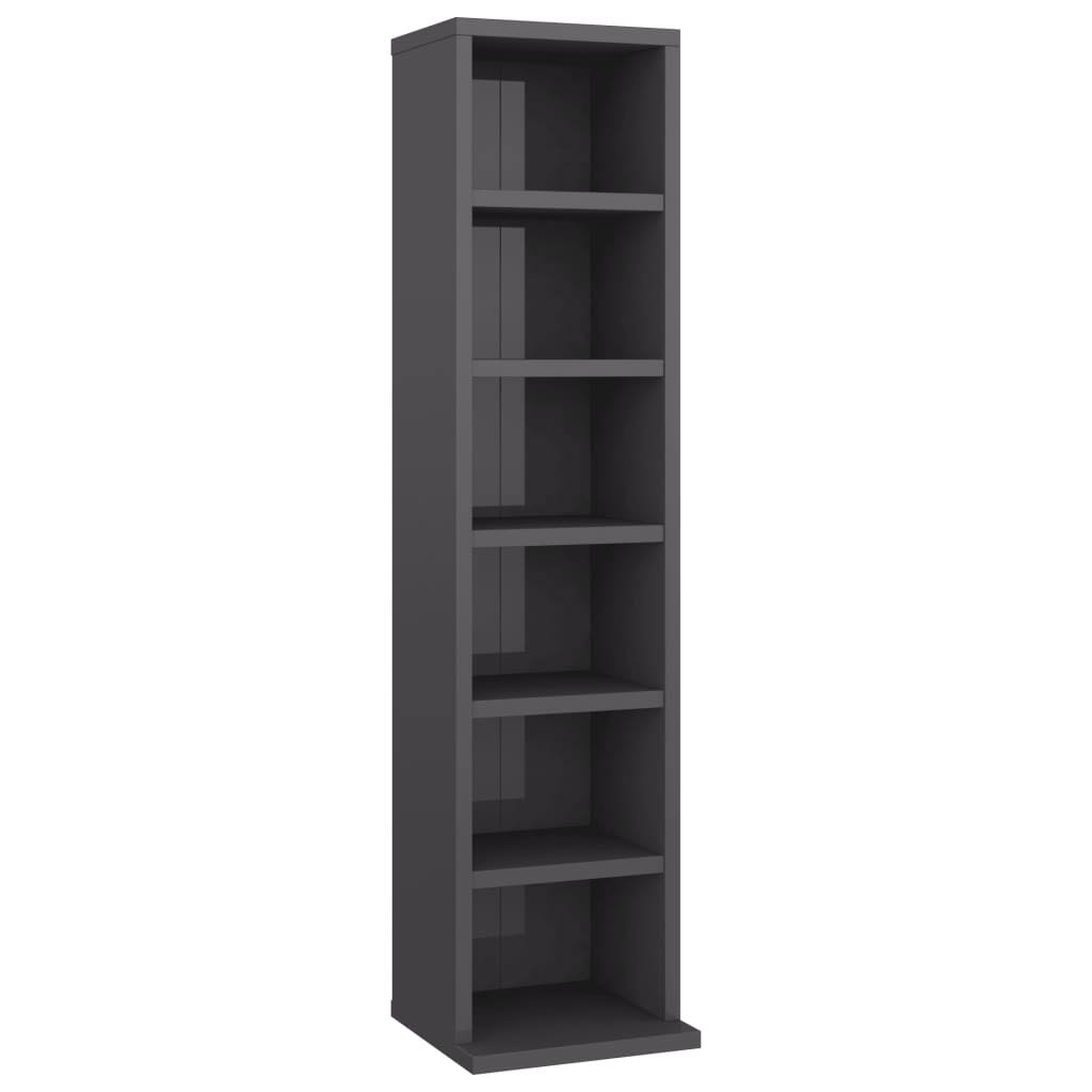 High Gloss Grey CD Cabinet Z8549