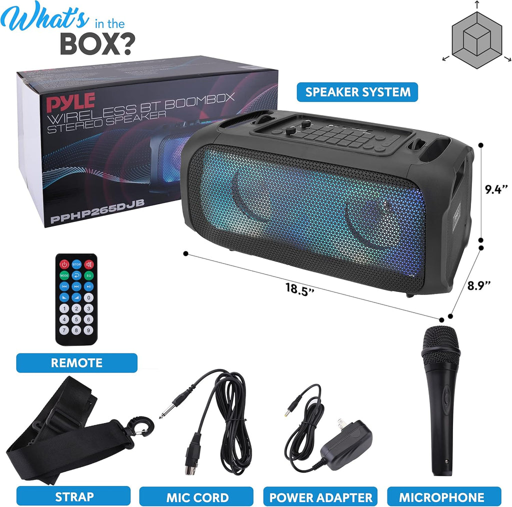600W Rechargeable Portable Speaker with Microphone W627