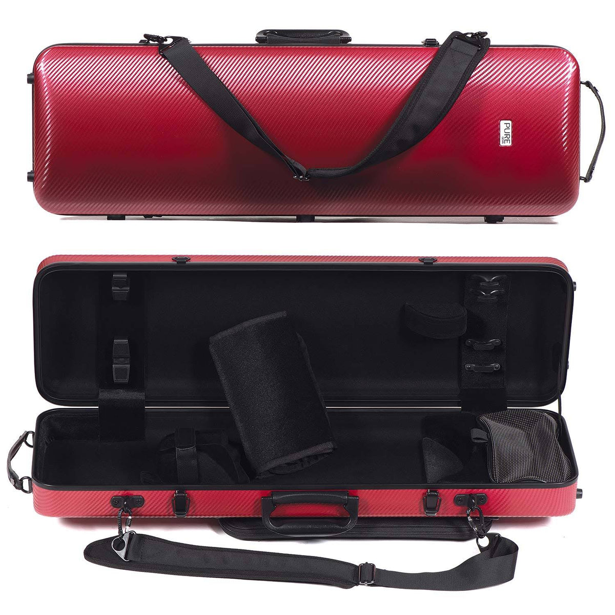 Red 4/4 Violin Case with Black Interior Z717