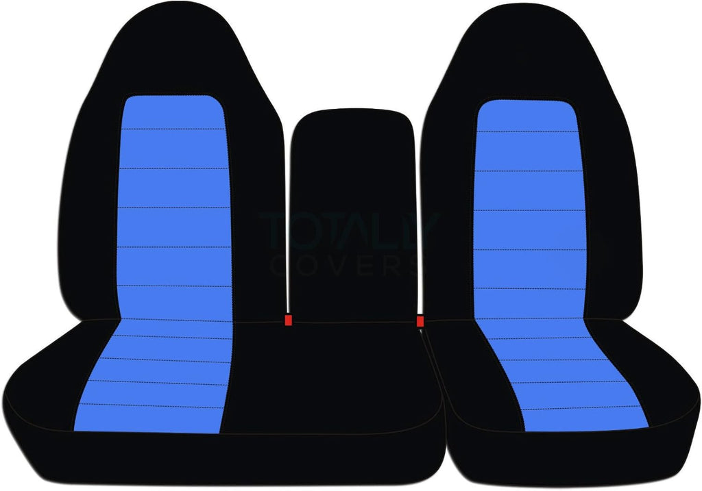 Black & Charcoal Two-Tone Front 40/60 Split Bench Truck Seat Covers R45530