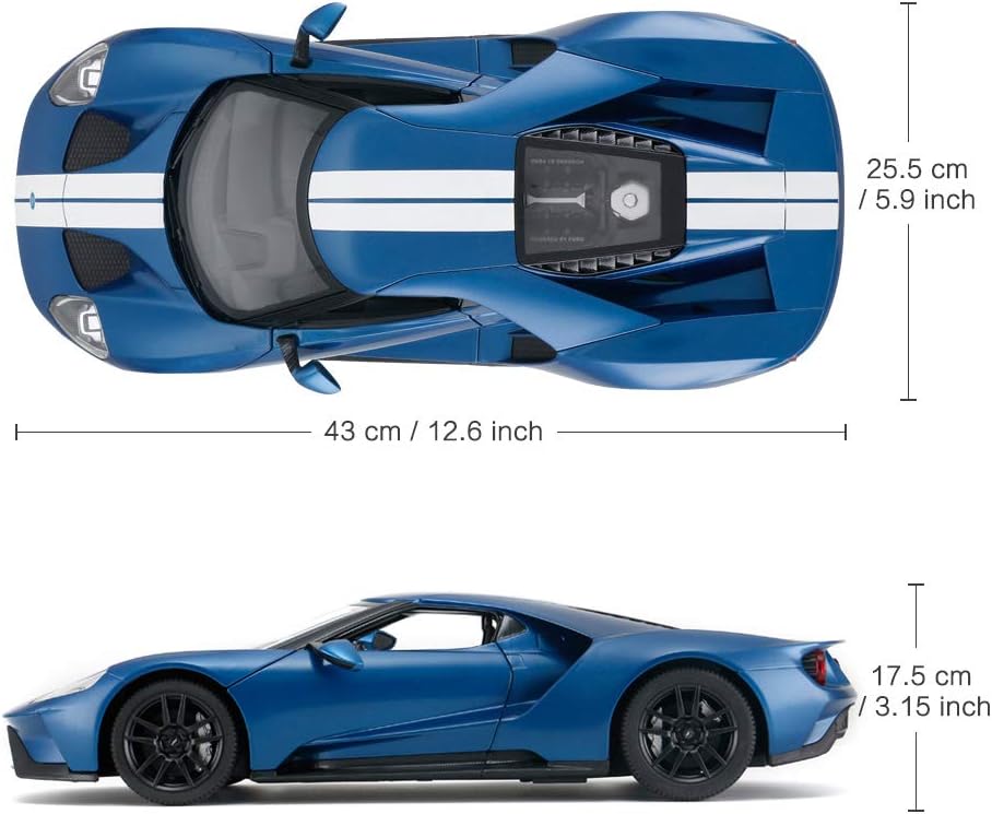 Blue 1/14 Ford GT Remote Control Race Toy Car Pack of 2 Y7082