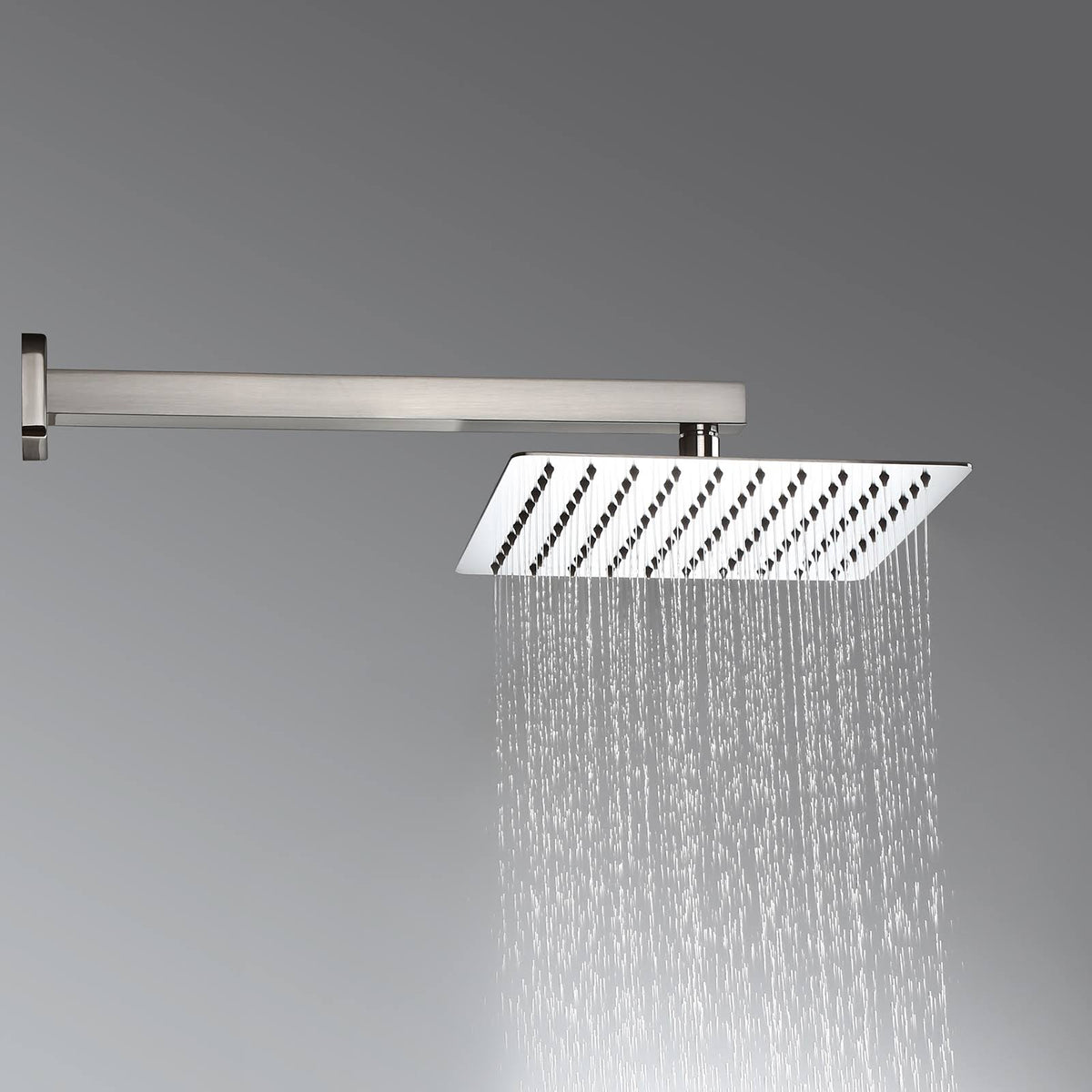 Brushed Nickel 10x22 Shower Set Rainfall Shower Head Handheld Spray E567967