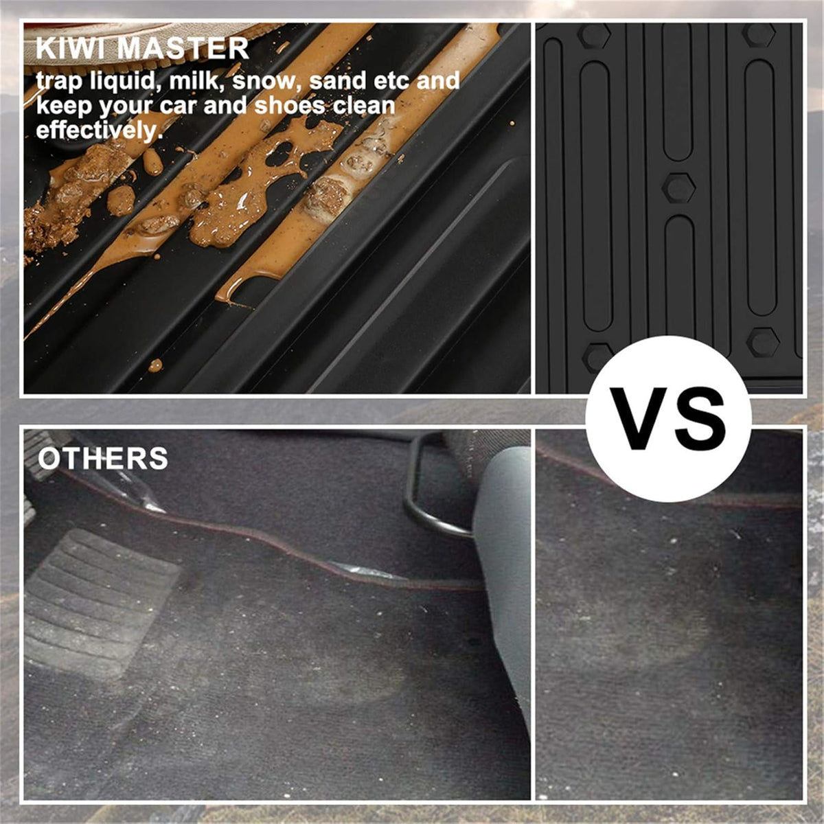 Black TPE Floor Mats for Dodge Ram 1500 Quad Cab Y318385