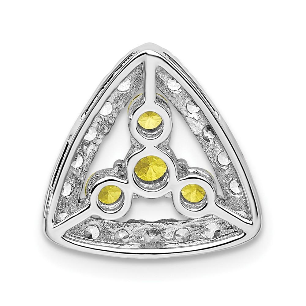 14K White Gold Lab Grown Diamond Triangle Pendant F91407