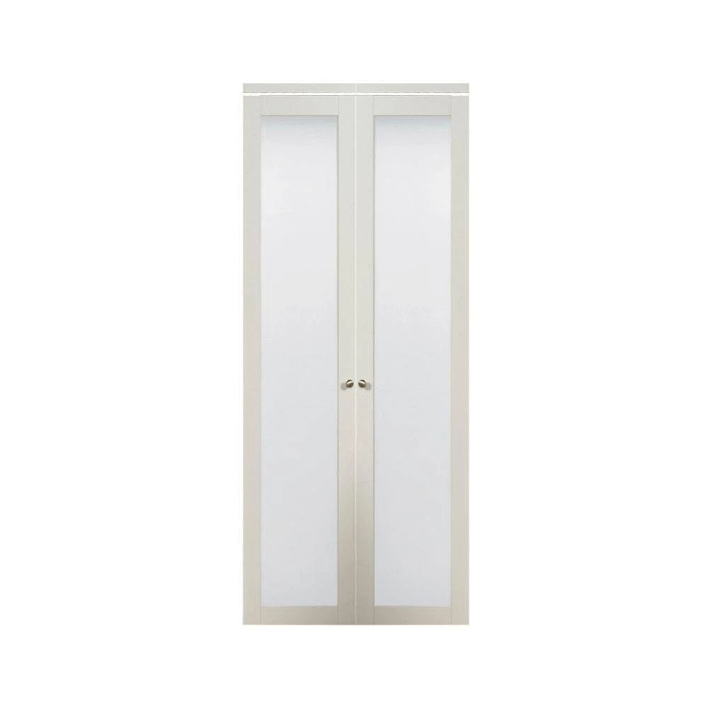 White Glass Bi-Fold Door E940