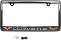 Red Script License Plate Frame - Real Carbon Fiber B9433