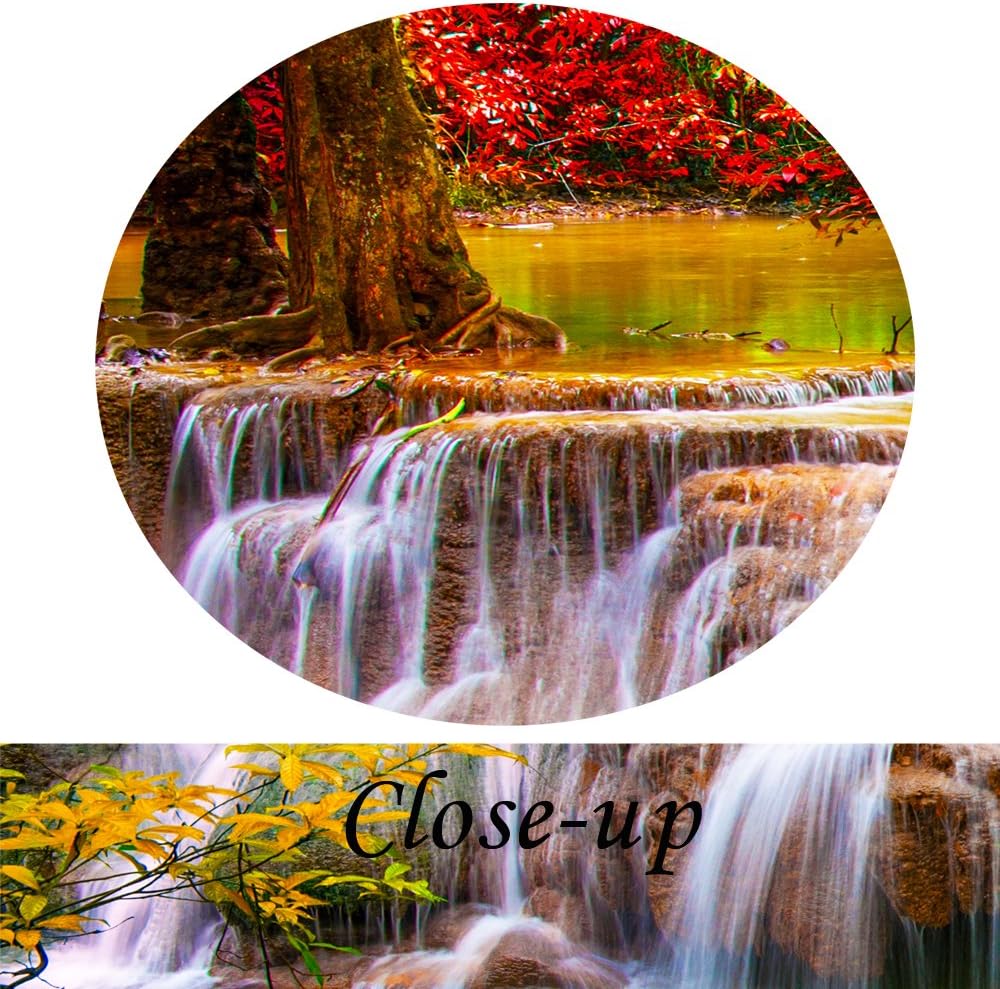 Green Dreamlike Waterfall Canvas Print Wall Art F998